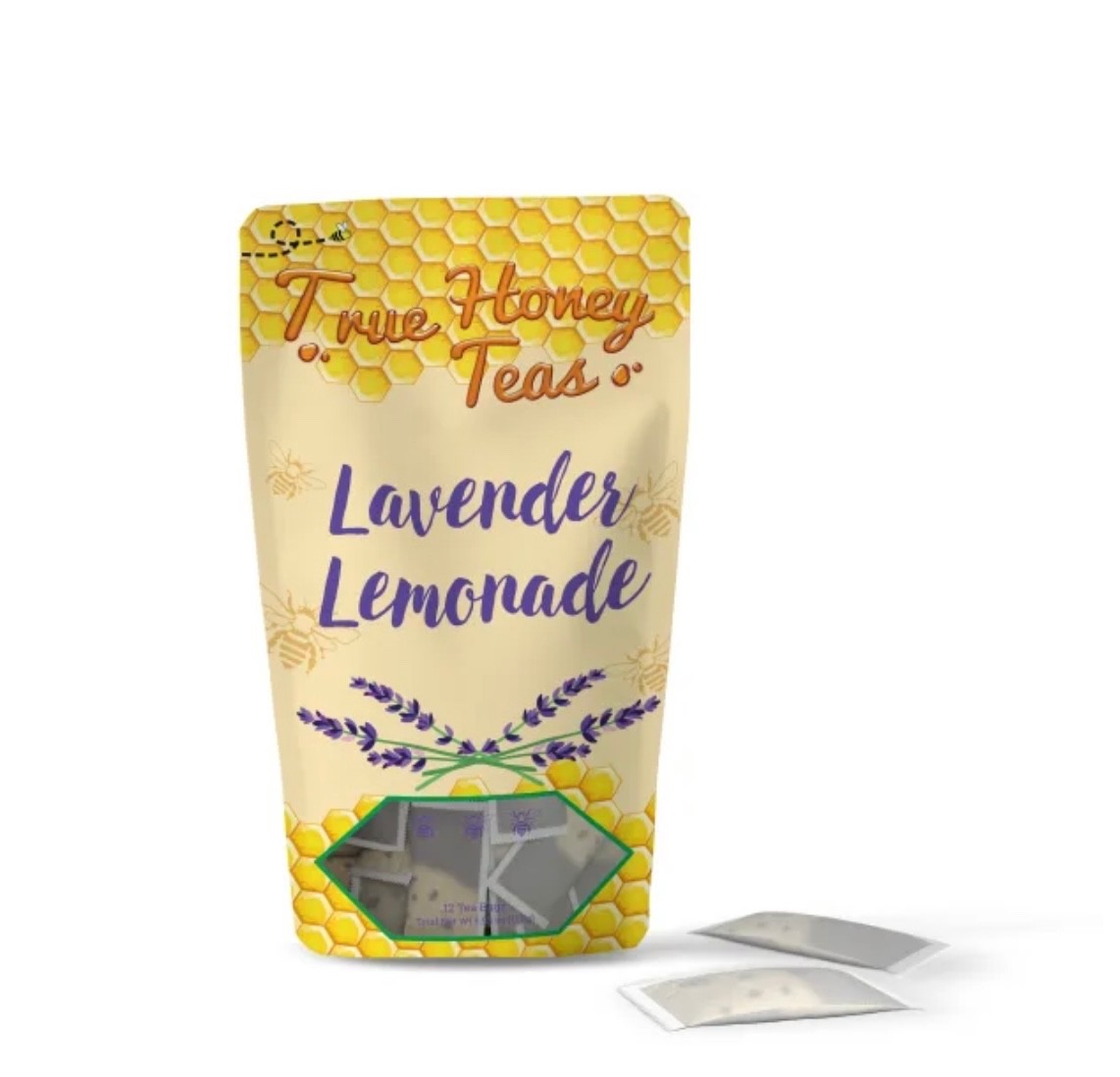 Lavender Lemonade tea with honey and cane sugar crystals- 12 tea bags
