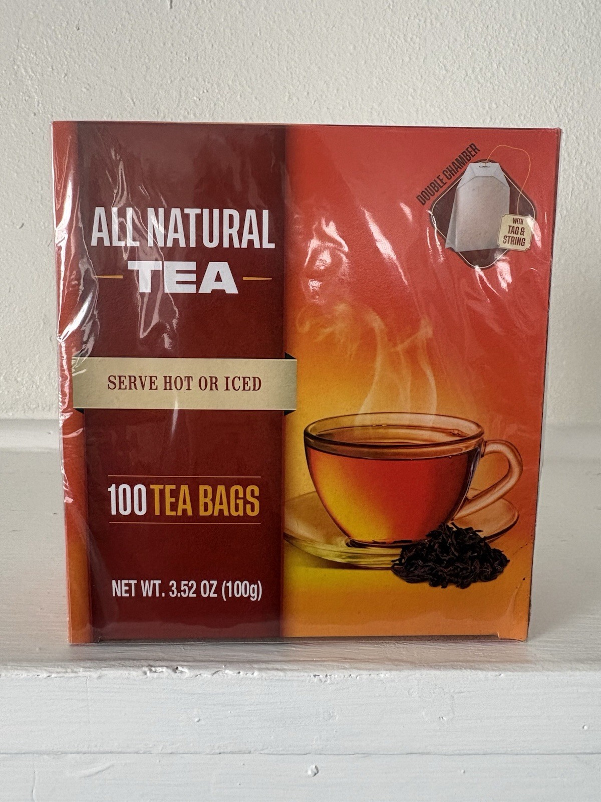 All Natural Tea – Pure Black Tea – Sri Lanka – 100 Tea Bags – Best By 12/27/2026