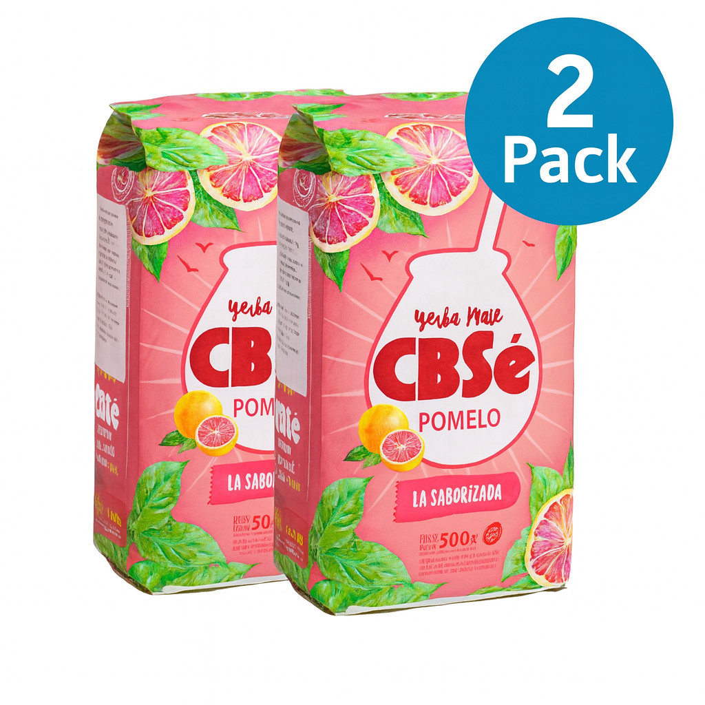 (2 -Pack) Yerba Mate CBSE Hill Herbs-Orange-Lemon-Silhouette-Guarana-Grapefruit