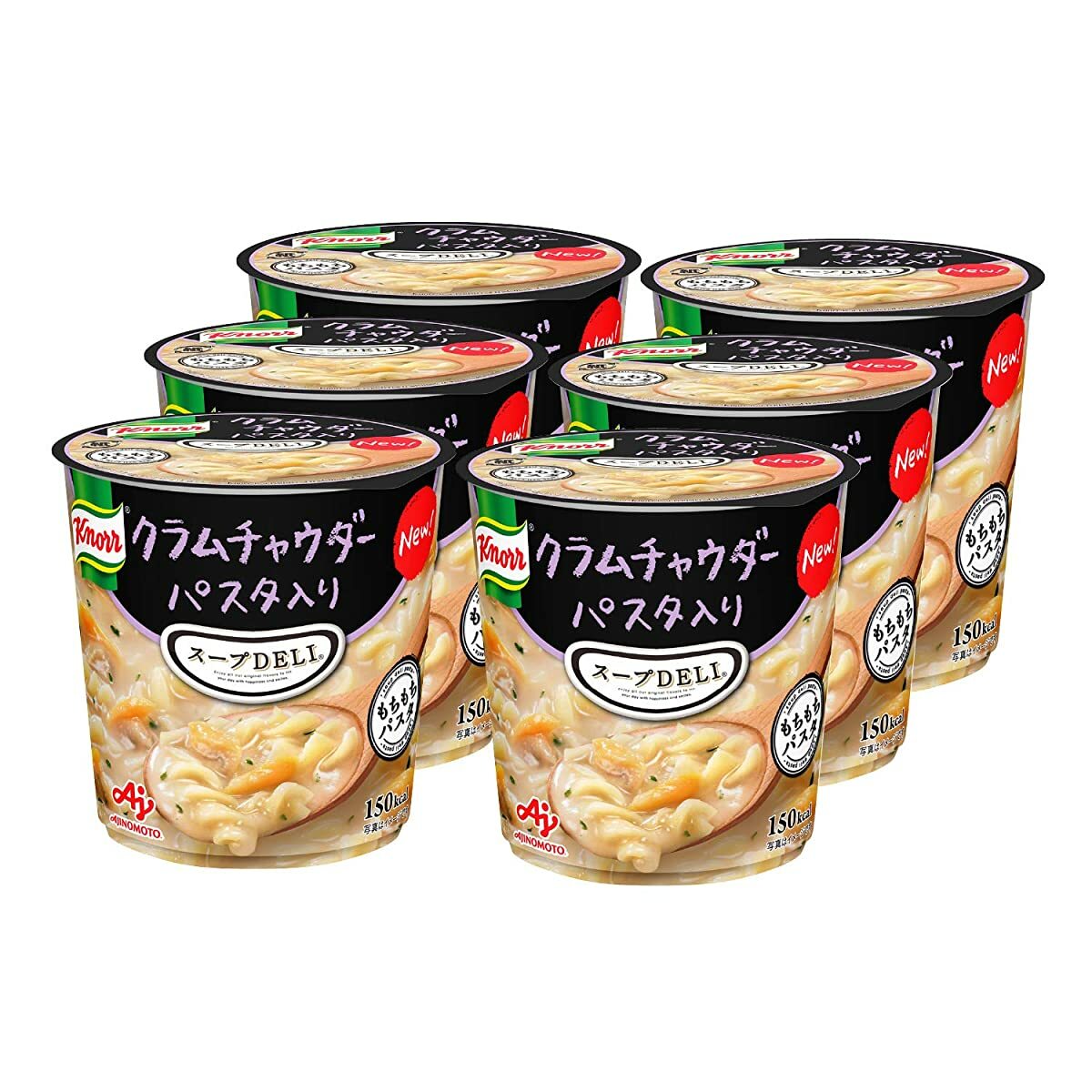 Six Knorr soup DELI clam chowder pasta filled container input 38g × from Japan