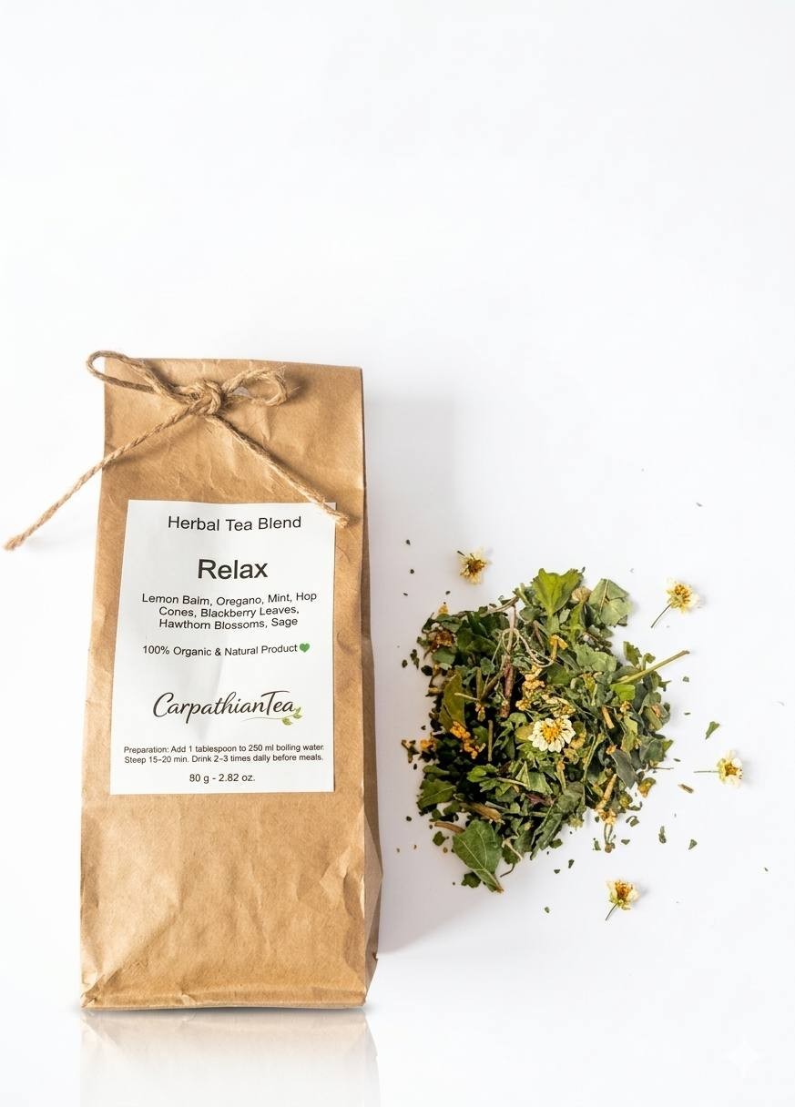 Carpathian Relax Loose Leaf Herbal Tea 80g Handmade Natural Blend