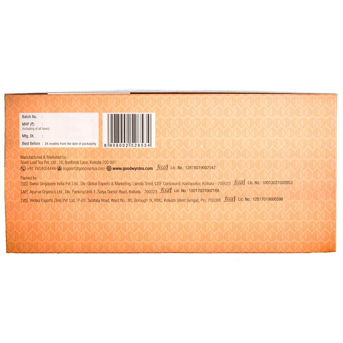 Goodwyn Kashmiri Kahwa Green Tea 100 Bags | Saffron, Cardamom & Almond Detox