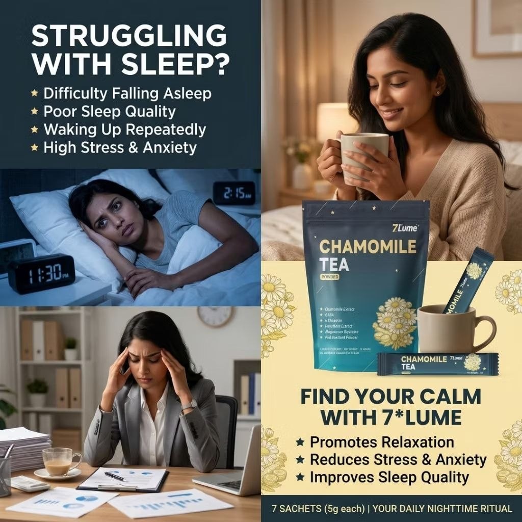 Chamomile Tea Powder 28 Sachets 1 Month Supply Herbal Tea Powder Mix