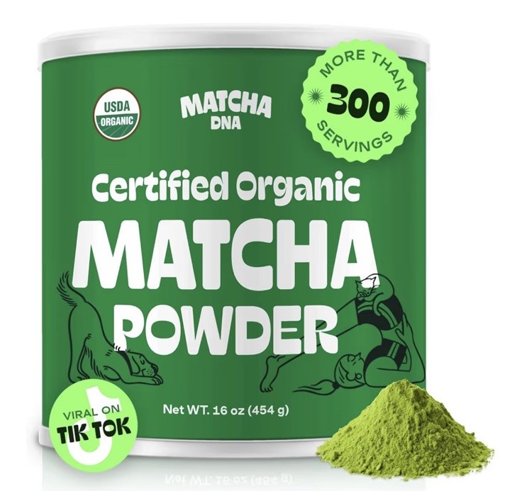 Matcha DNA Certified Organic Green Tea Powder 16 oz Tin