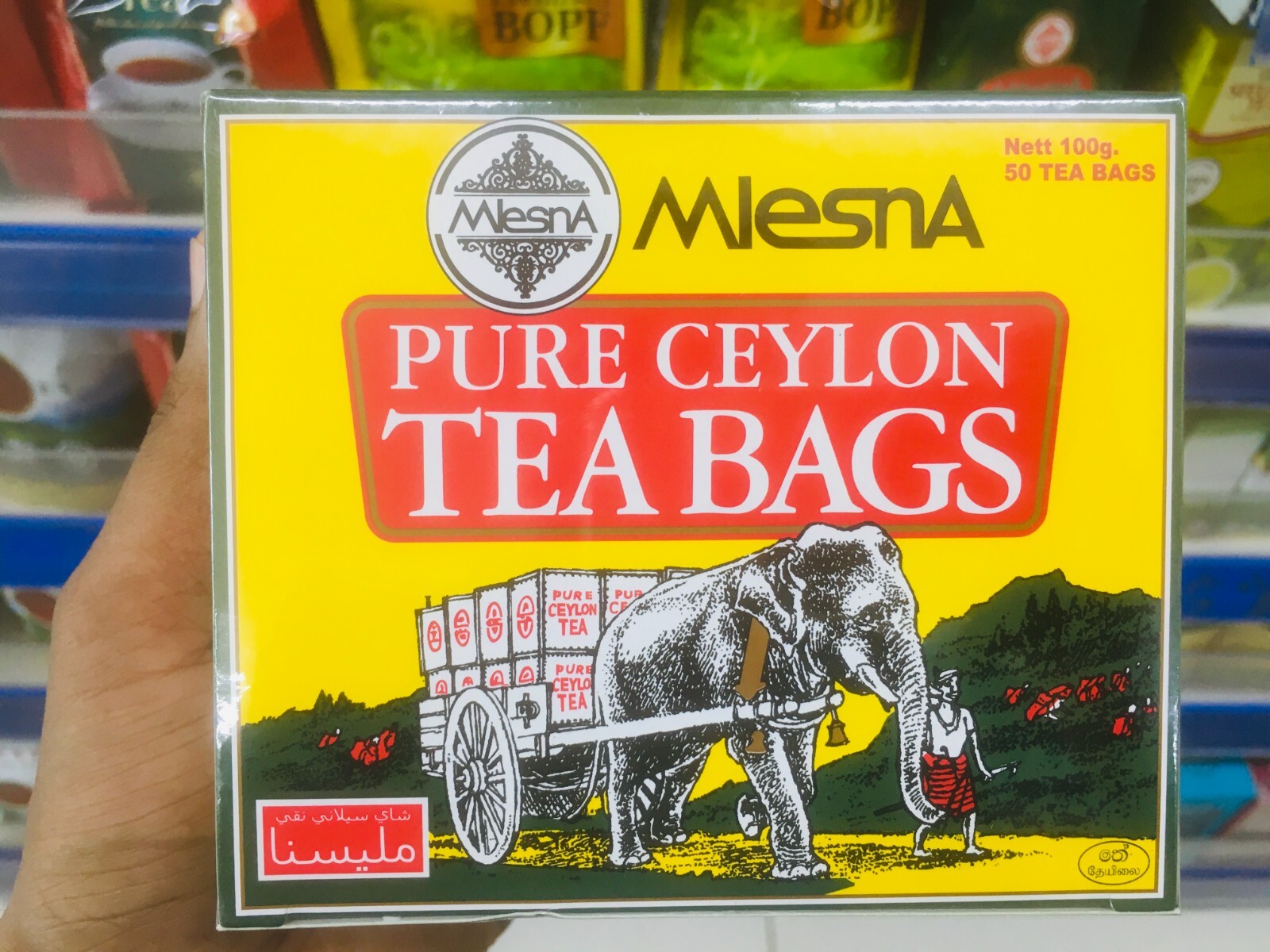 Mlesna PURE CEYLON TEA BAGS Premium Quality Natural Black Tea – 50/100 Tea Bags