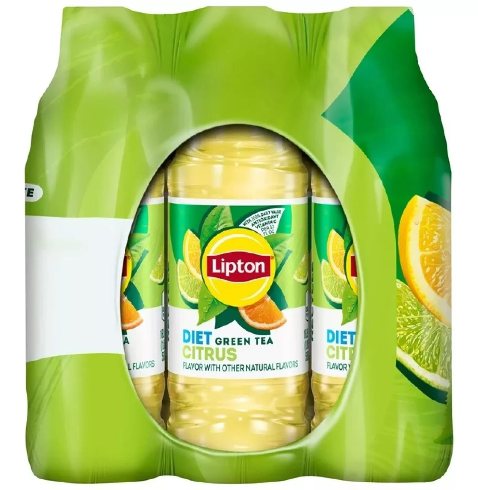 Lipton Diet Iced Green Tea, Citrus Bottle Tea Drink, 16.9 fl oz, 12 Bottles New