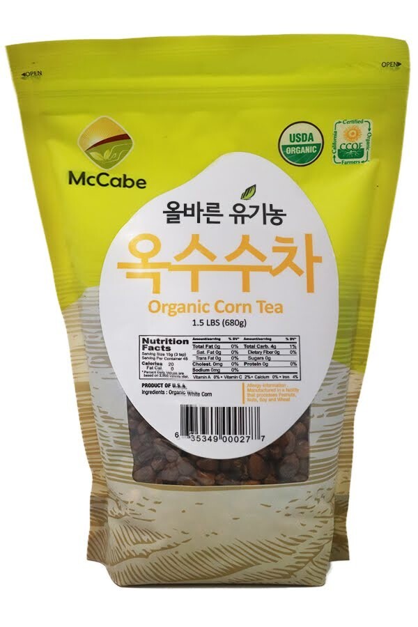McCabe USDA ORGANIC Tea, (3-Pack) (Corn Tea, Black Bean Tea, and Brown Rice Tea)