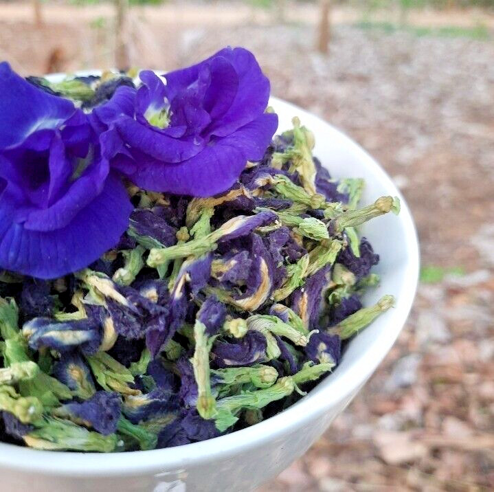 Blue Butterfly Pea Flowers Herb Tea Original CLITORIA TERNATEN 2500g + FREE 100g