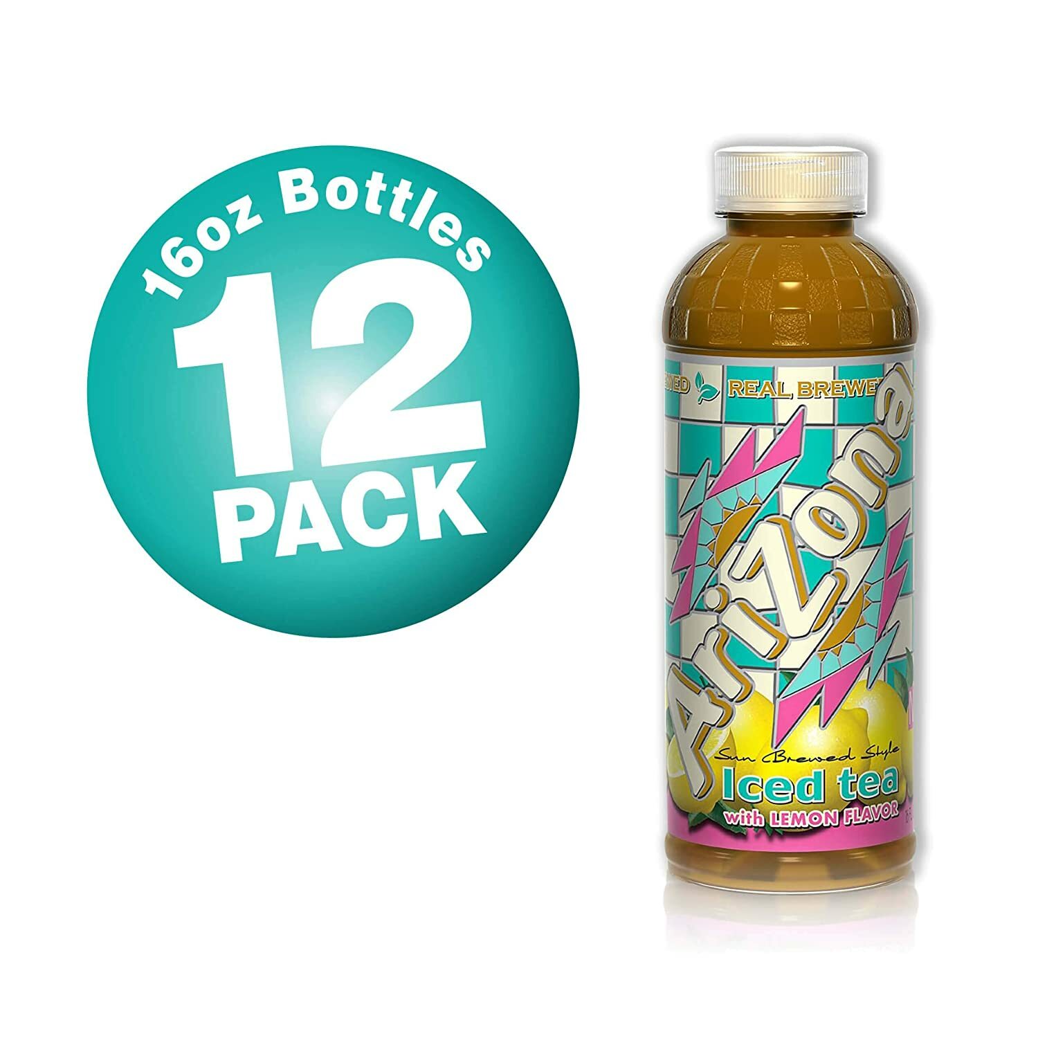 Arizona Tea, Premium Brewed Lemon Bottled Tea, 16 Fl Oz (Pack of 12) Free Ship