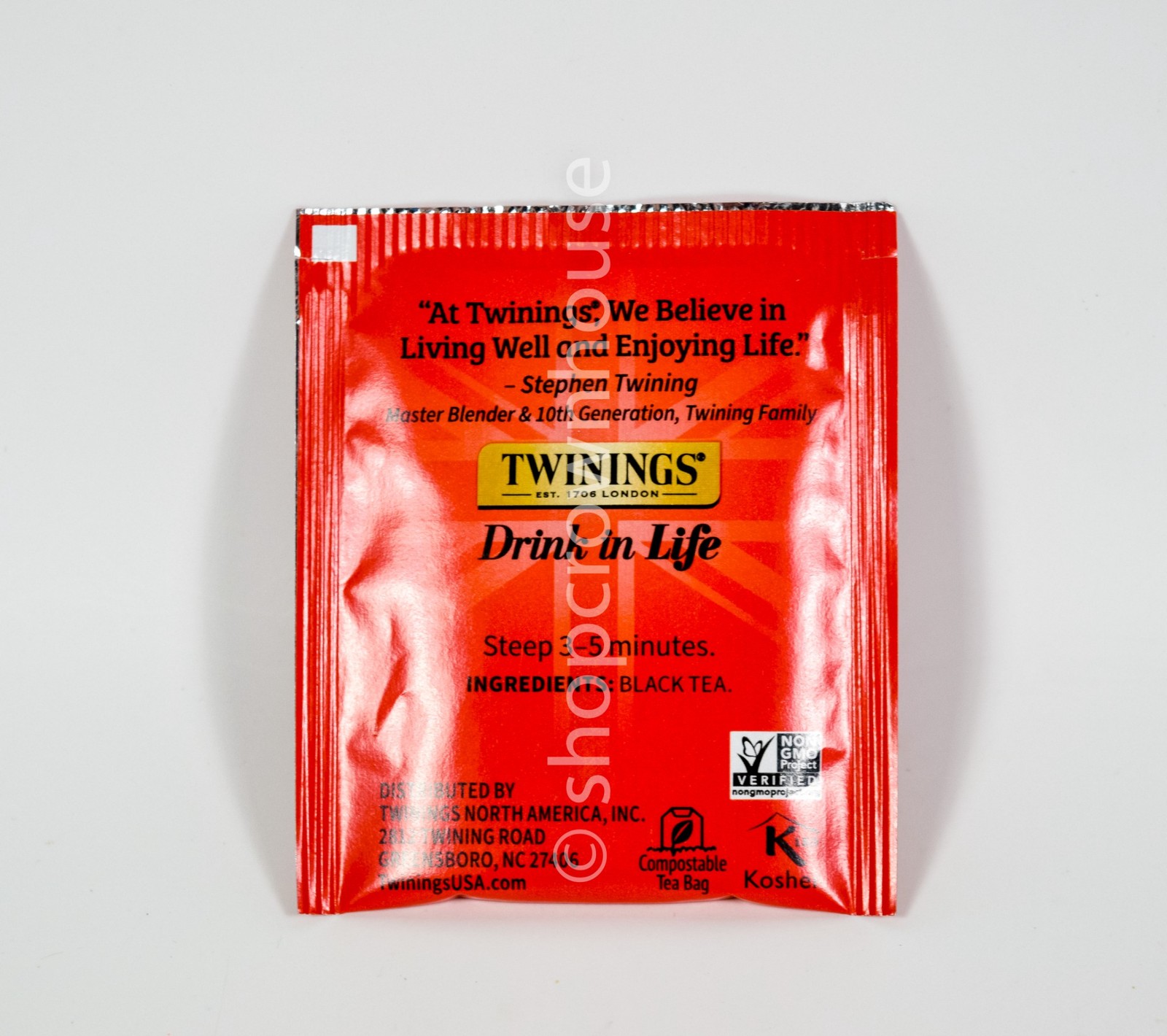 48 Twinings ENGLISH BREAKFAST Pure Black Tea Caffeinated Sealed Tea Bags