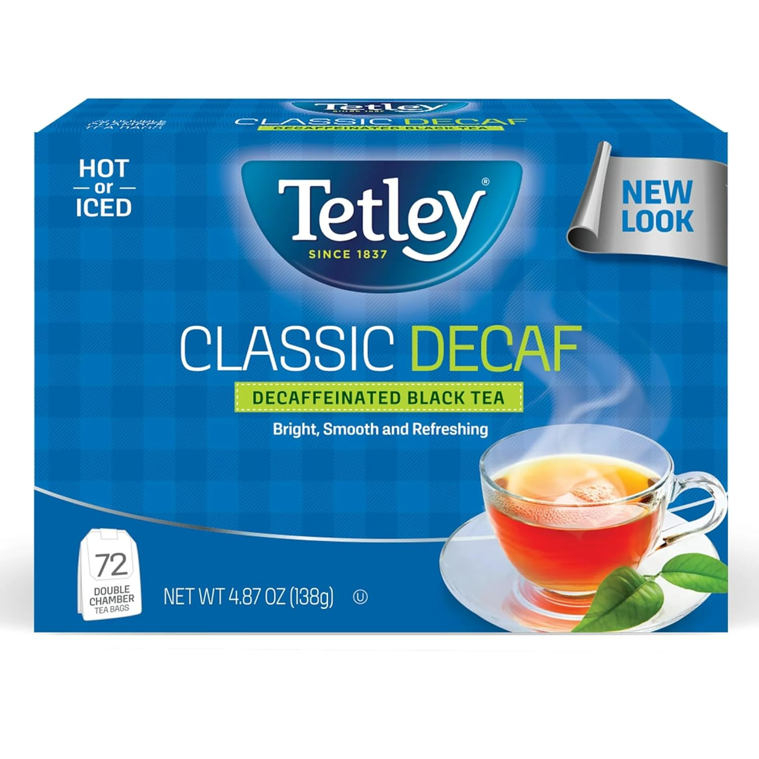 , Decaffeinated Classic Black Tea Bags, 72 Count