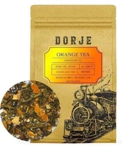 DORJE TEAS Tangy Orange Tea Darjeeling Loose Tea 100g