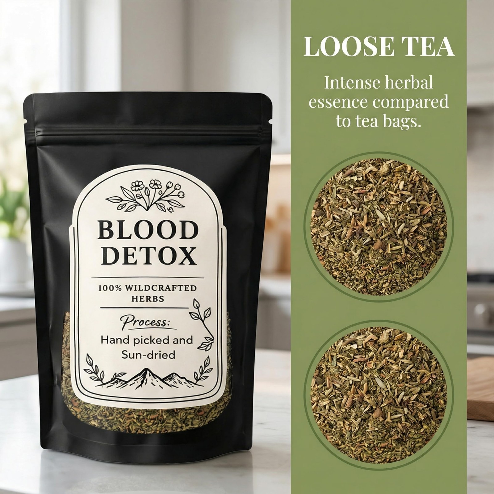 Detox Tea All Natural Herbal Formula Handmade Caffeine-Free Loose Leaf 170 g 1
