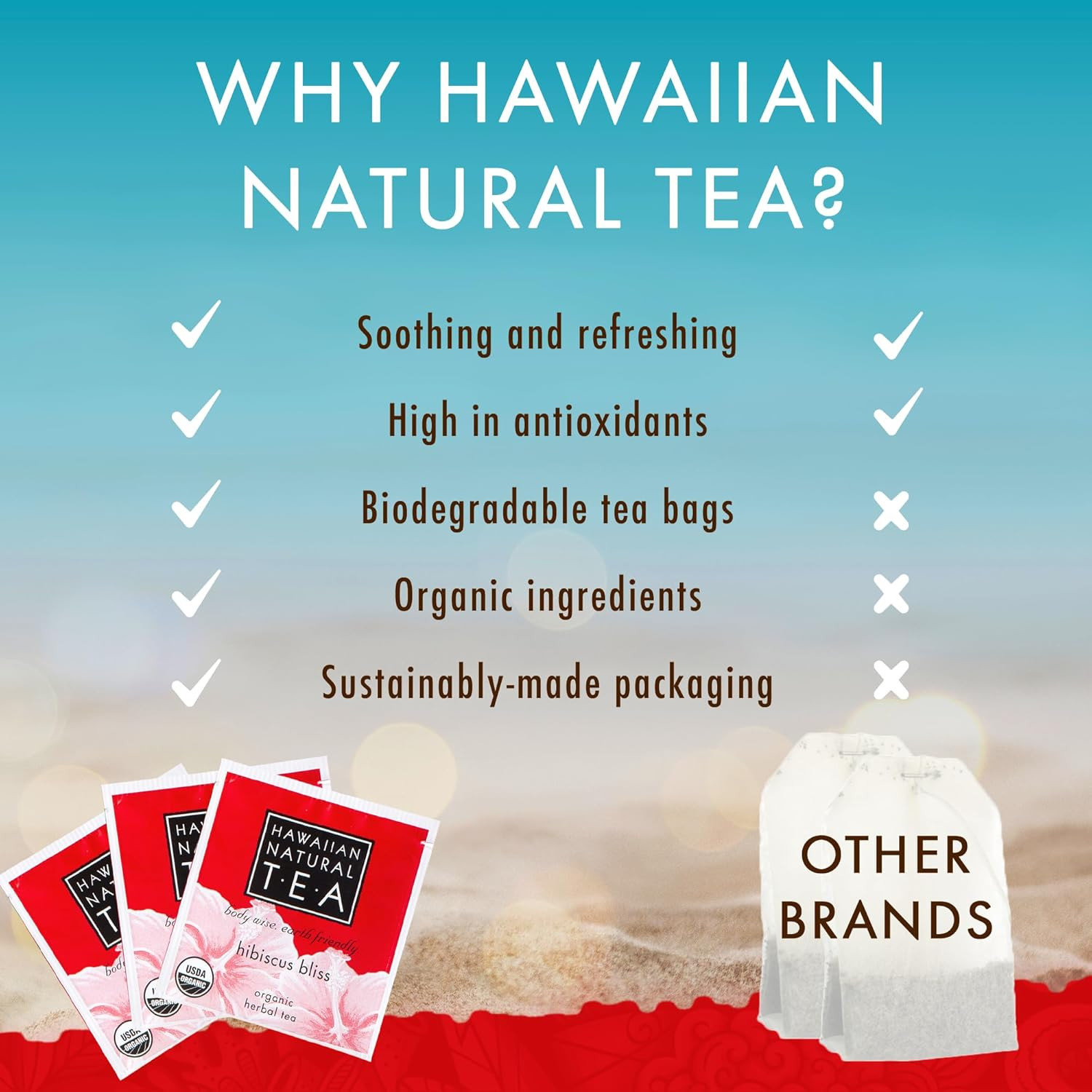 – Organic Hibiscus Bliss Herbal Tea, Caffeine-Free Hibiscus, All-Natural and Ant