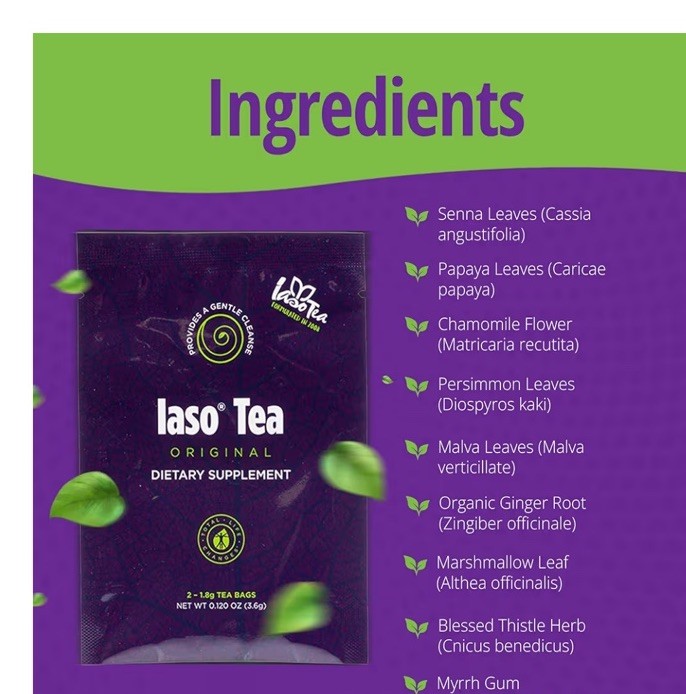 Iaso Brewed Tea Original 5 Pack 10 Sachets TLC Cleansing Drink Formula.