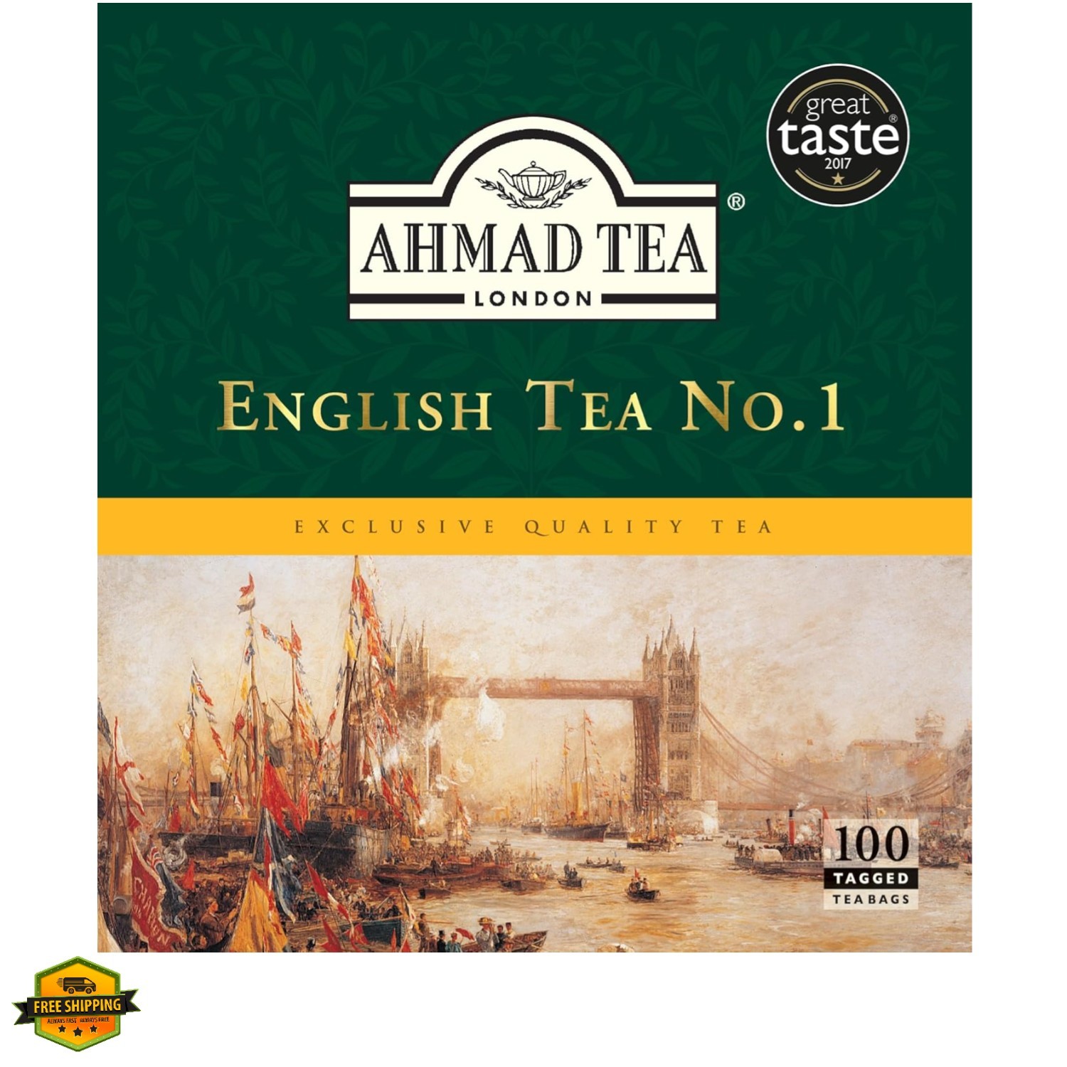 English Tea Tagged Teabags, 100 Count,