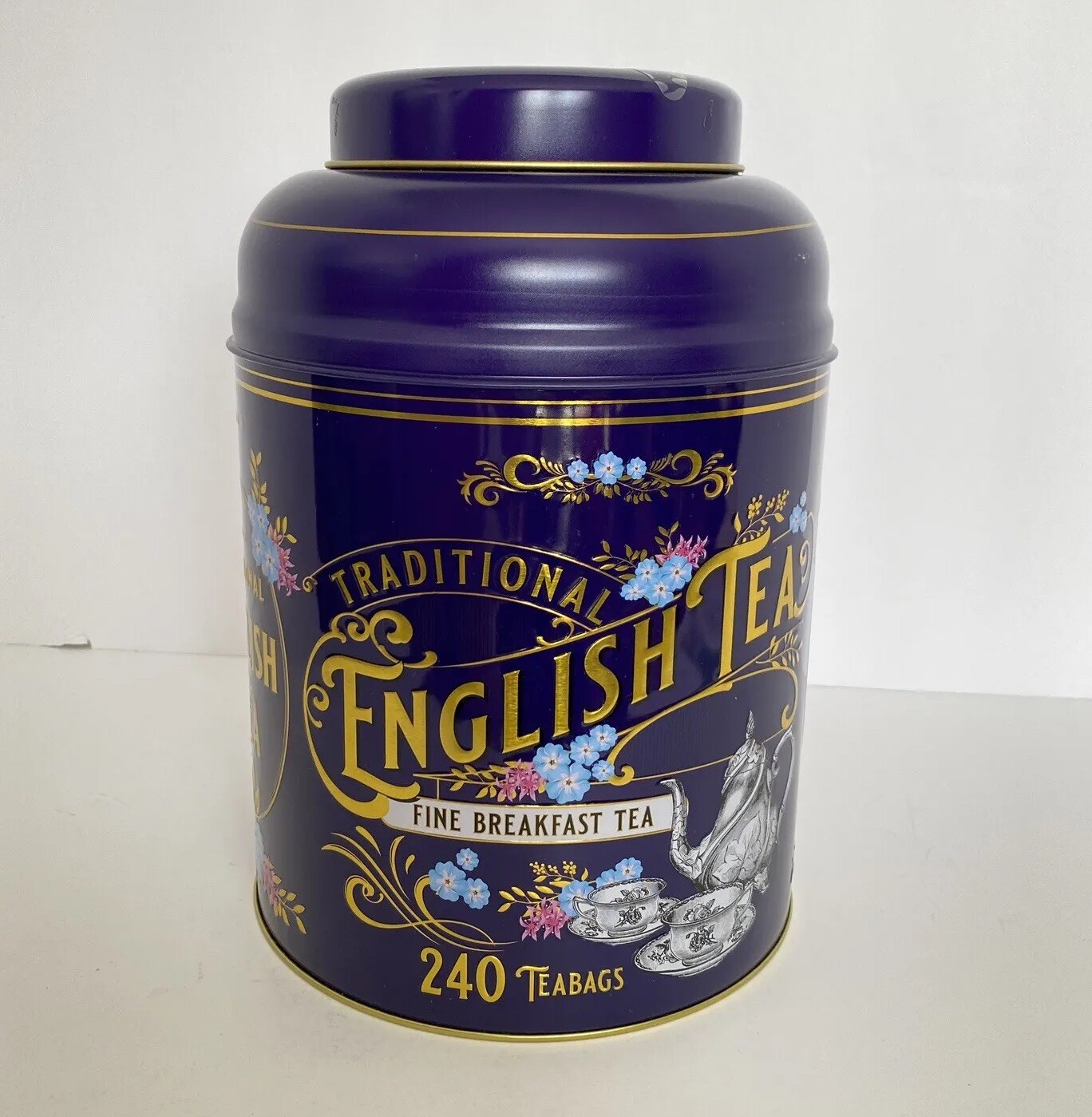 Traditional English Teas Vintage Victorian Tin Fine Ceylon Breakfast 240 Bags