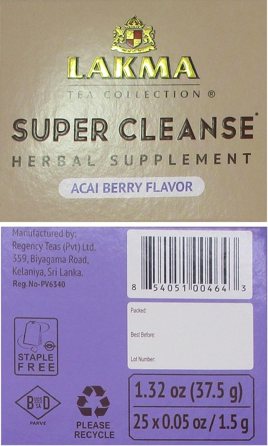 Refresh Your Digestive Health: Lakma Organic Super Cleanse Tea – 25 Bags