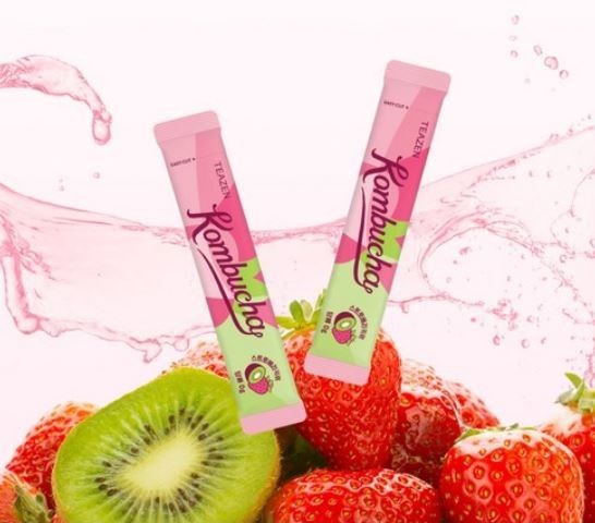 Teazen Kombucha Strawberry Kiwi 5g x 30 Sticks | Korean Kombucha Drink Powder