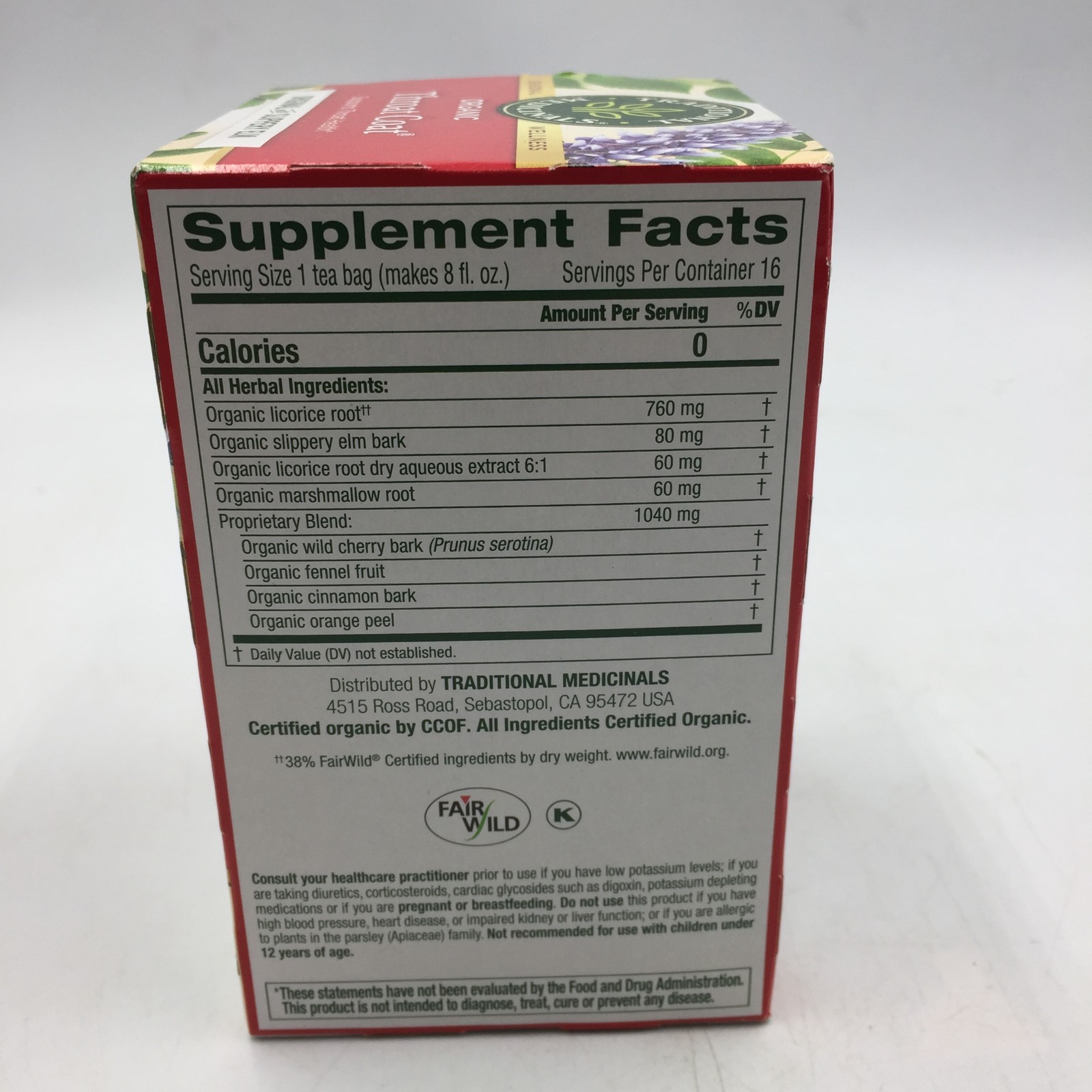 Organic Throat Coat Tea with Slippery Elm – Soothing Herbal Blend Expires 10/28