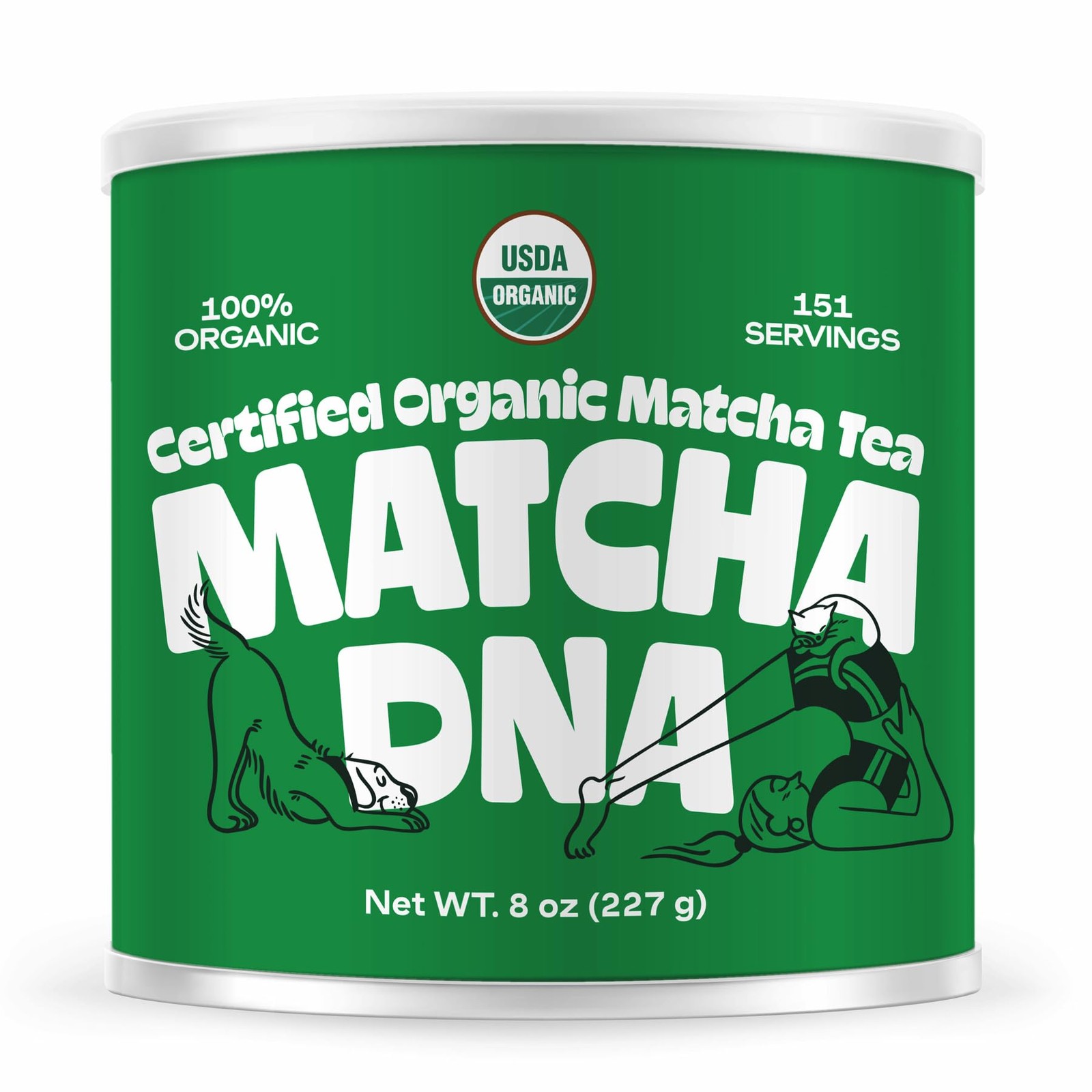 Certified Organic Matcha Green Tea Powder (8 oz TIN CAN)