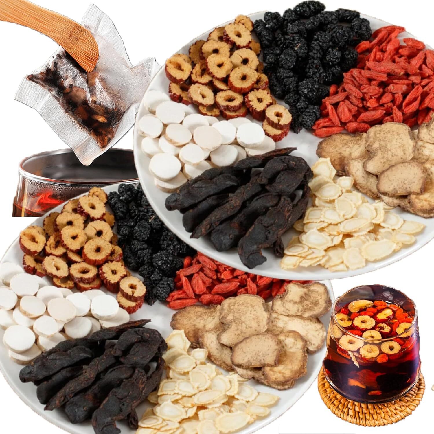 Ginseng Mulberry Medlar Tea, Kidney tea ,liver tea,kidney health for Men & Women