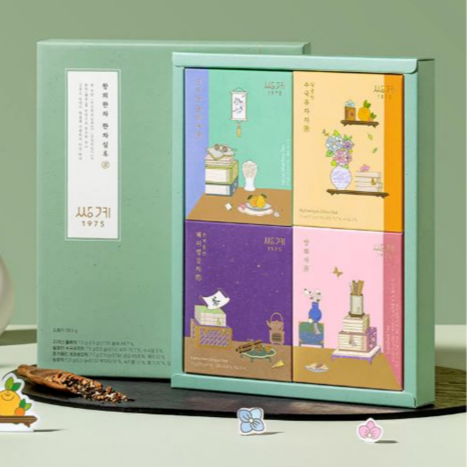 Ssanggye Korean Traditional Tea Rich Taste 4 Type x 3EA Health Premium Tea Set