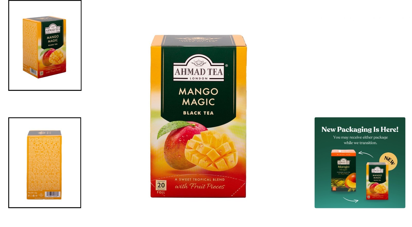 Mango Magic Black Tea Bags – 20 Count, Delicious Taste & Heart Health Benefits