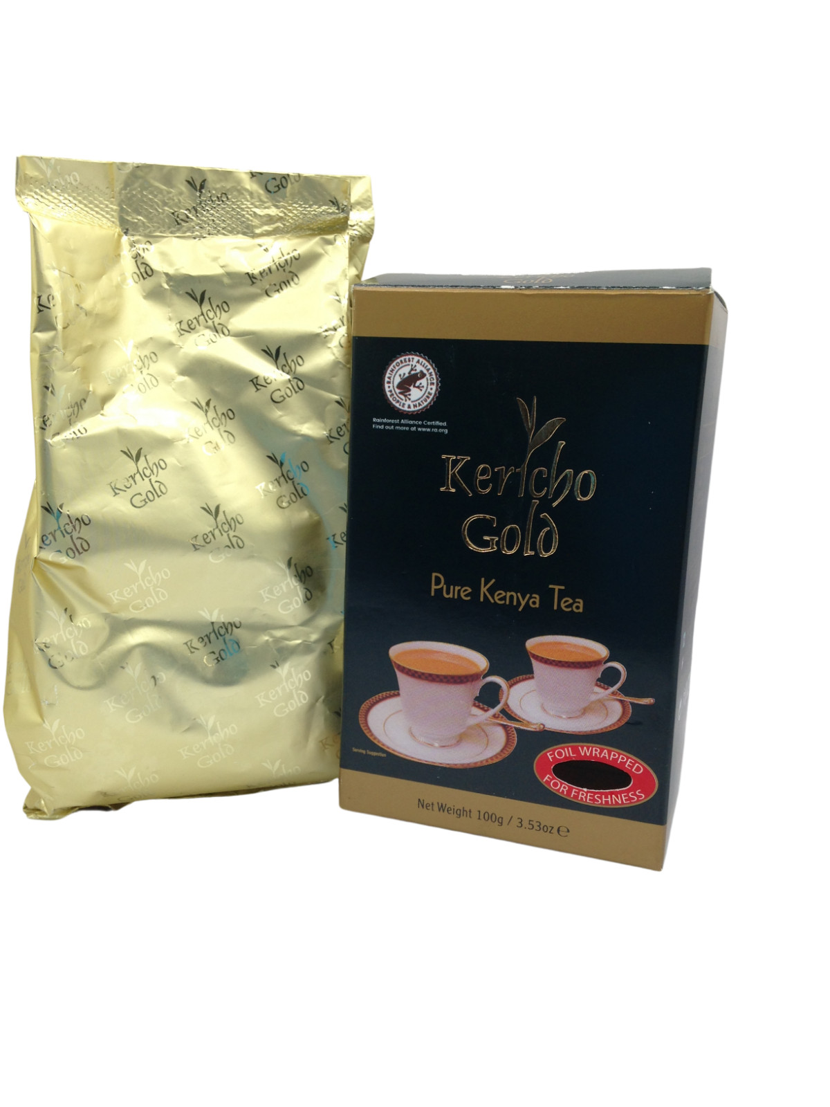Kericho Gold – Kenya Finest Pure Black Tea – (100g) Loose Tea Foil Wrapped Box
