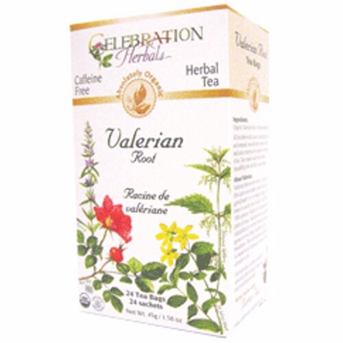 Organic Valerian Root Tea 24 Bags By Celebration Herbals