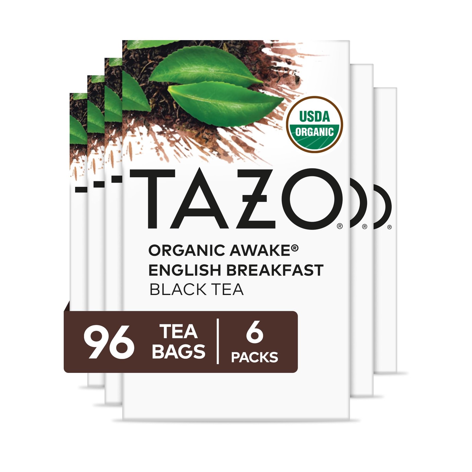 TAZO Organic Awake English Breakfast Black Tea Bags, Bold Traditional Breakfa…
