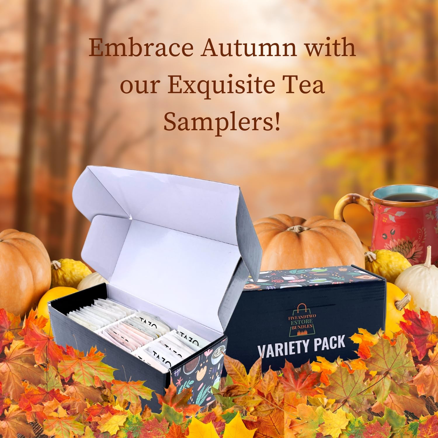 56-Piece Tea Sampler Gift Set – 14 Flavors, Premium Assorted Variety Pack wit…