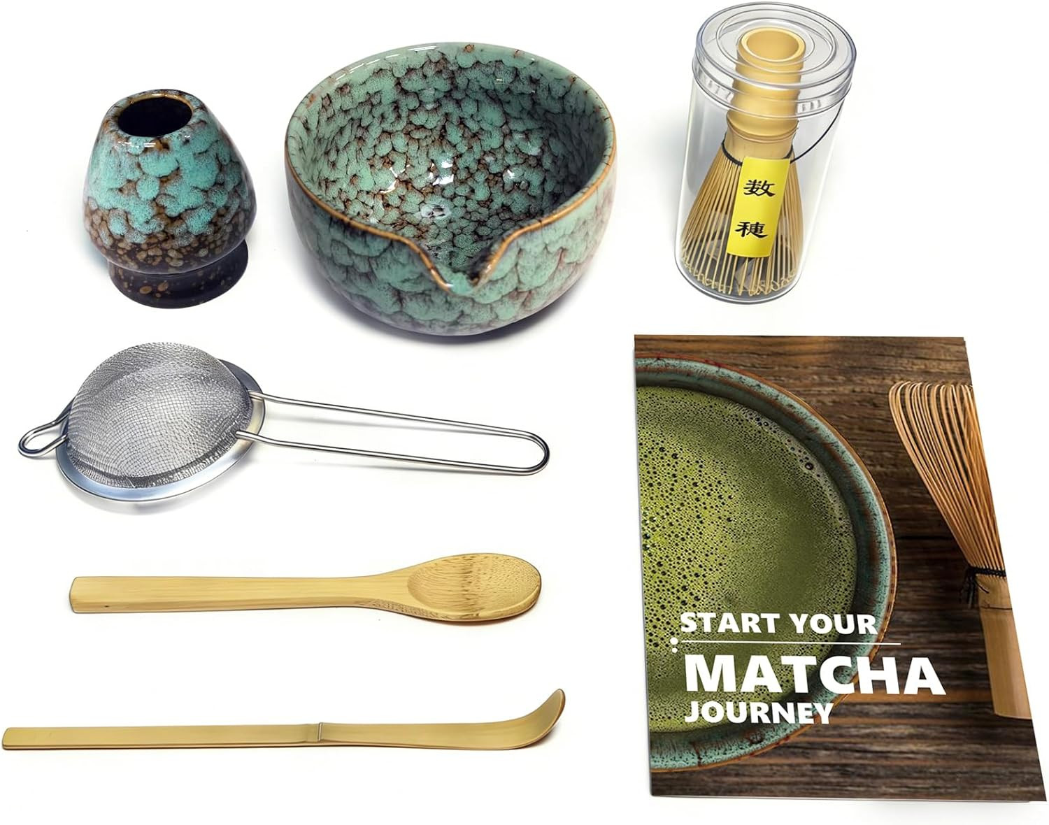Matcha Set Kit–Matcha Starter Kit with Bowl and Whisk,Complete Matcha Tea Set wi