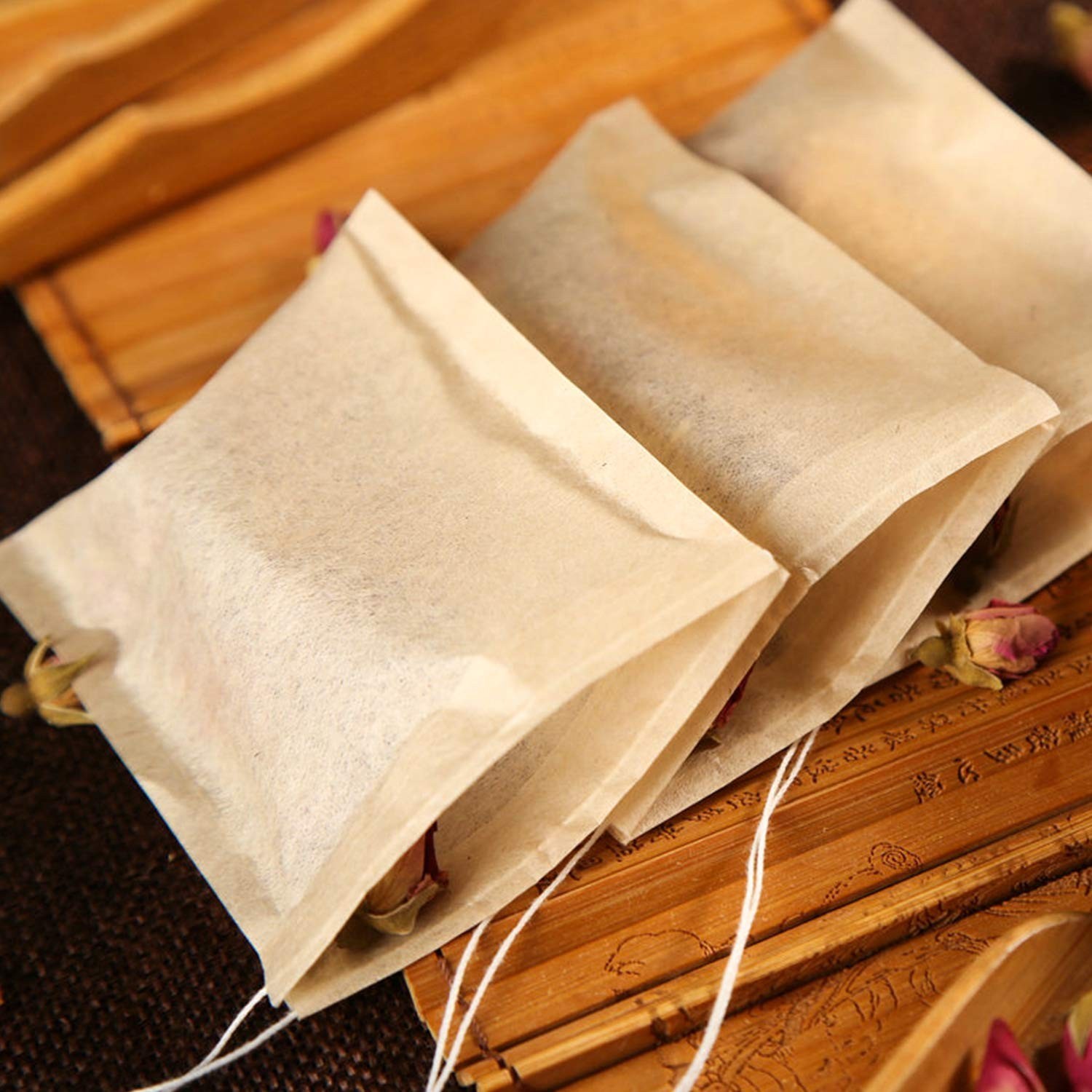 600 Pcs Disposable Tea Bags with Drawstring – Empty Tea Filter Bags for Loose Le