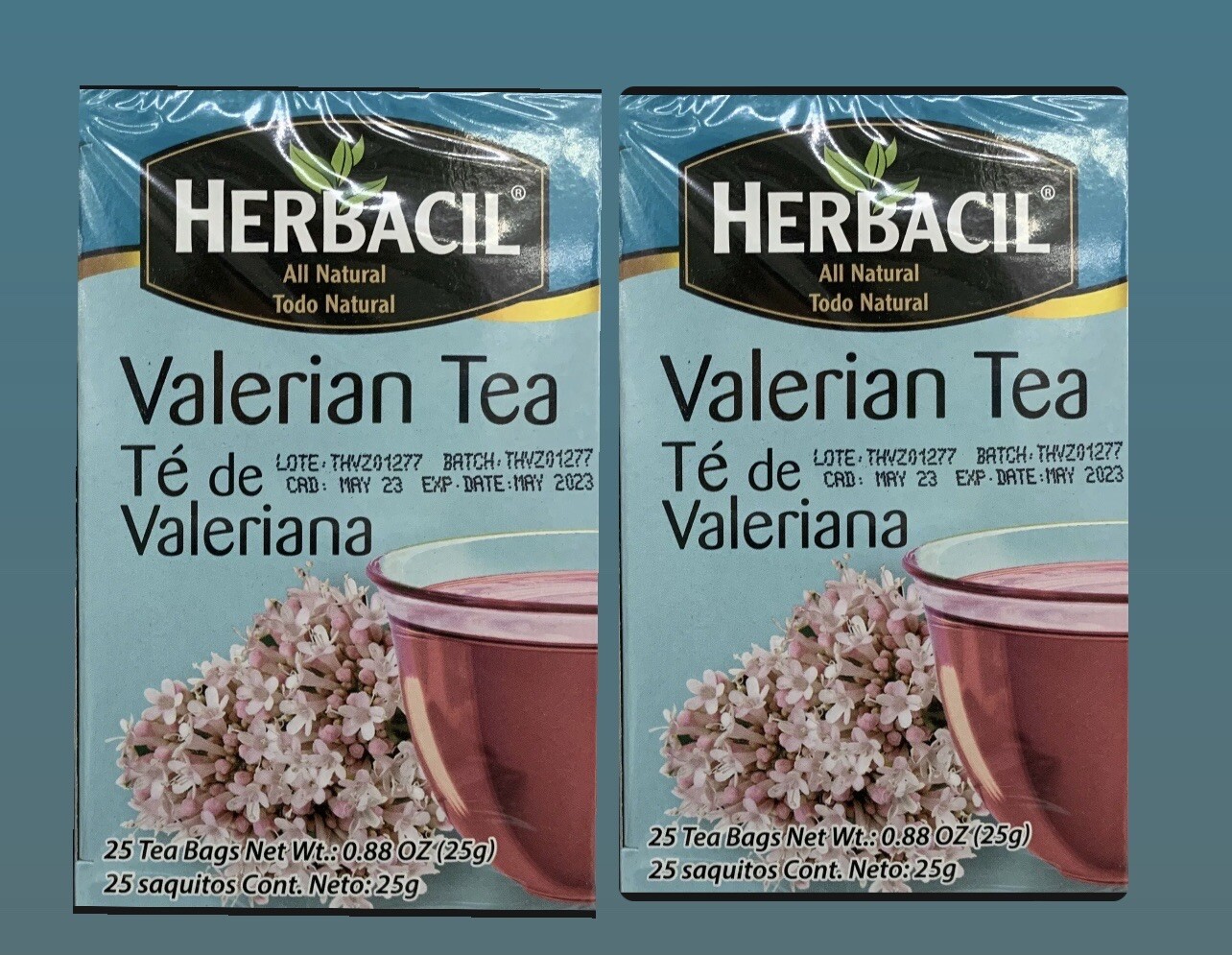 TE HERBACIL Te De Valeriana 2 Pack 50 Tea Bags Valerian Tea