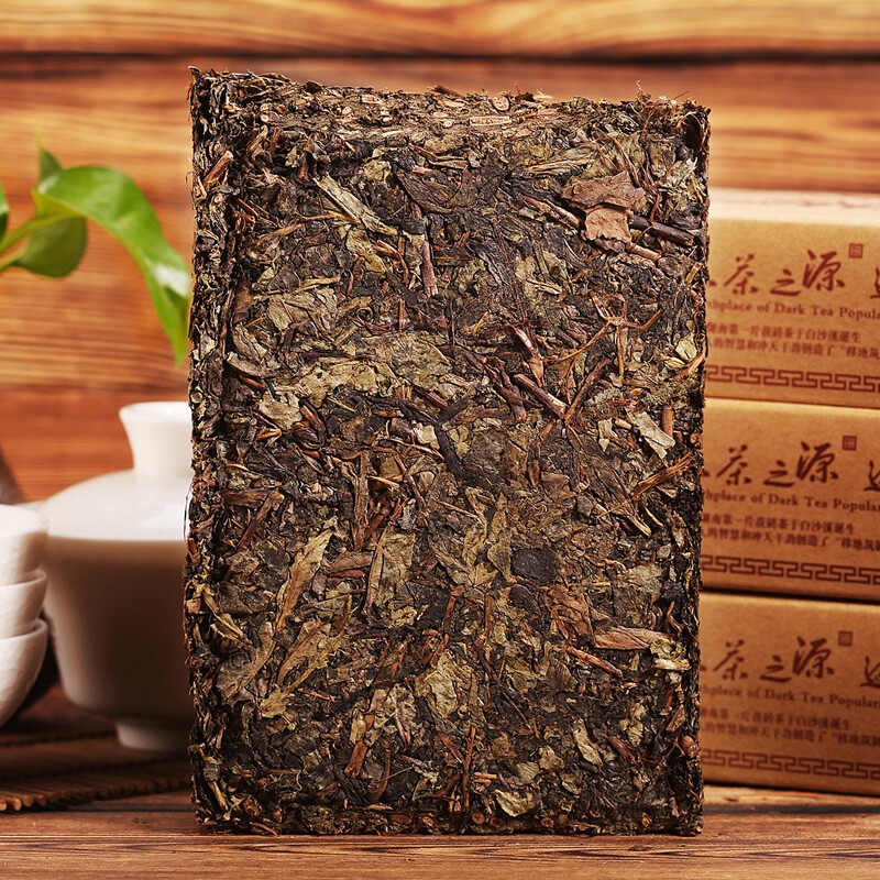 Baishaxi 1953 Fucha Hunan Anhua Black Tea Dark Tea Fu Brick Golden Flower 338g