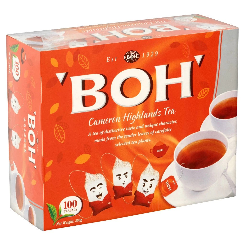 BOH Plantation Cameron Highlands TEA 100 Bags Malaysia Tea Bags Cameron Beverage