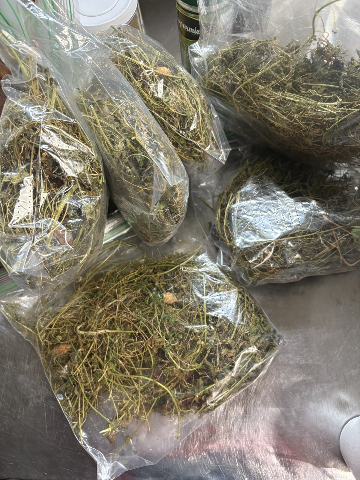 Asosi Or Dried Cerasee Leaves Momordica Charantia, Bitter Melon