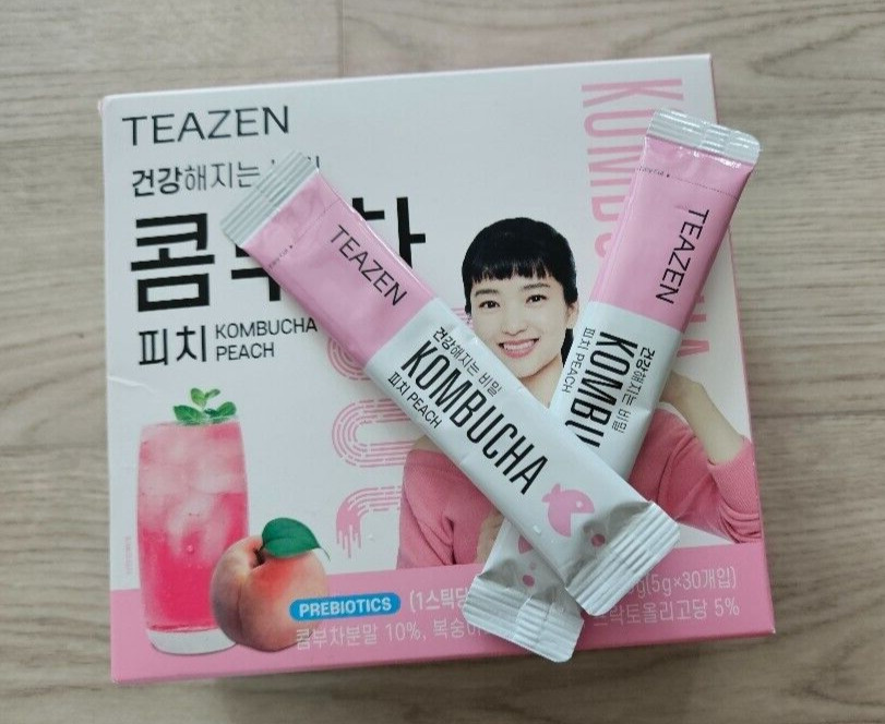 Teazen Kombucha Peach Powder 5g x 30sticks Prebiotics Tea K-Drink