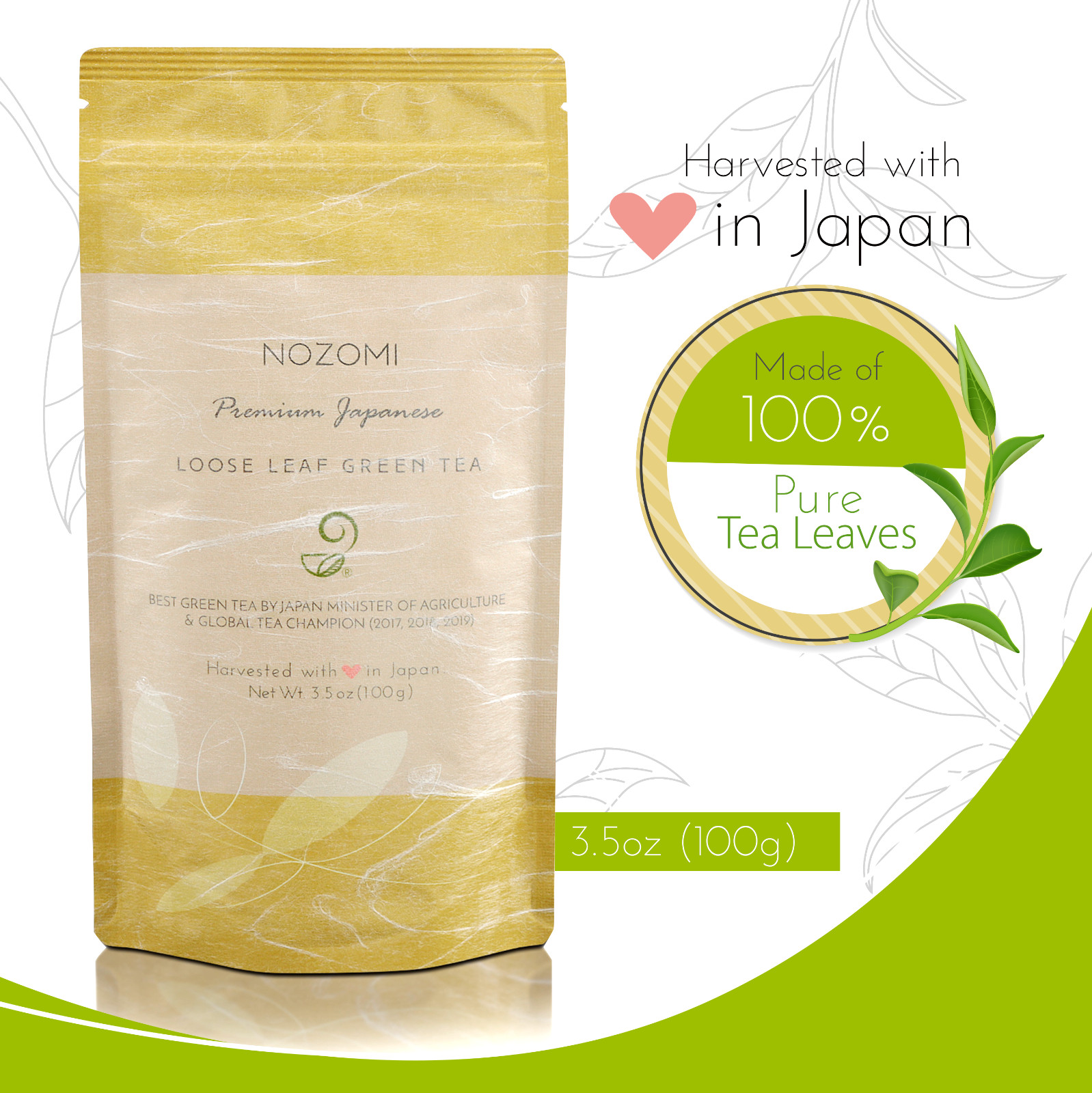 Nozomi Japanese Tea – Kabuse Sencha Green Tea – Vegan Single Origin Japanese