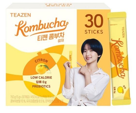 Teazen Kombucha Yuzu 5g x 30 Sticks | Korean Kombucha Drink Powder | K-FOOD