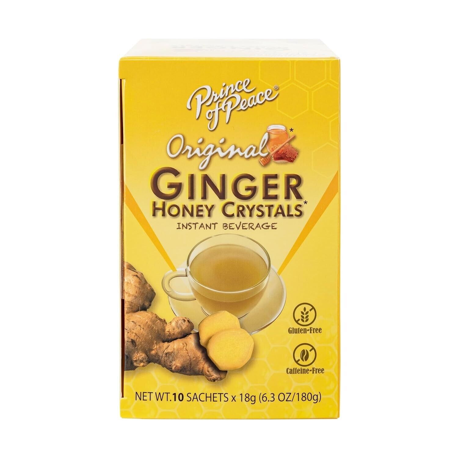 SM Prince of Peace Instant Ginger Honey Crystals 10 Counts (3 Pack)