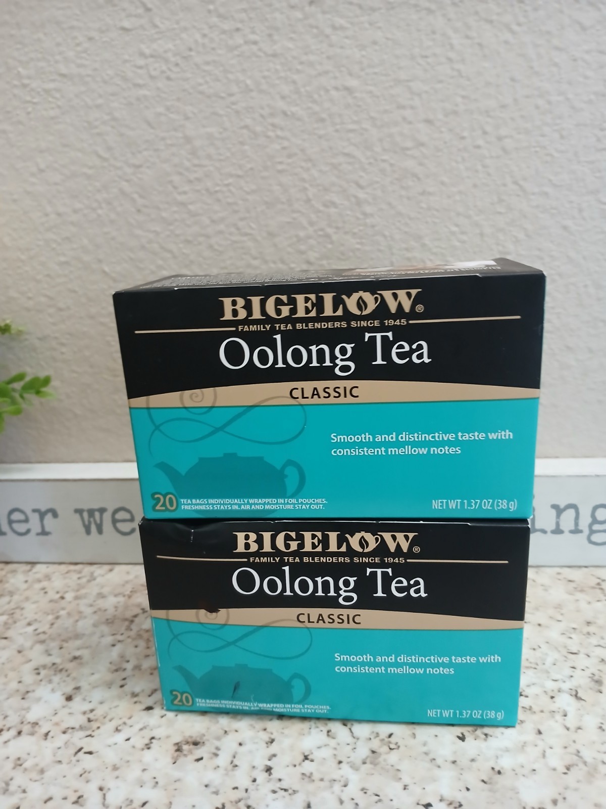 Bigelow Tea Oolong Tea Classic 20 Bag(S) 1.37.oz Exp:05/2027 Lot Of 2 Total 40 B