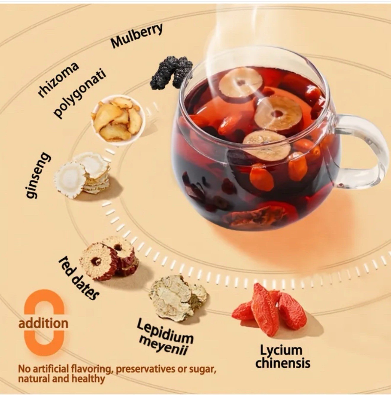Ginseng Five Treasure Tea – 75 Premium Tea Bags
