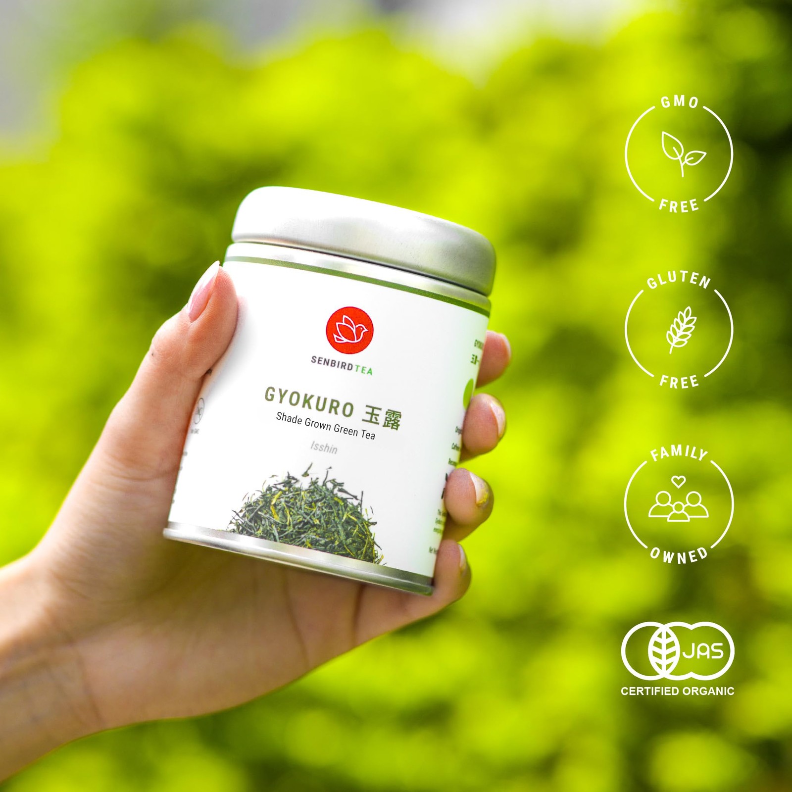 Senbird Premium Gyokuro – Japanese Shade Grown Green Tea – From Kyoto Japan -…