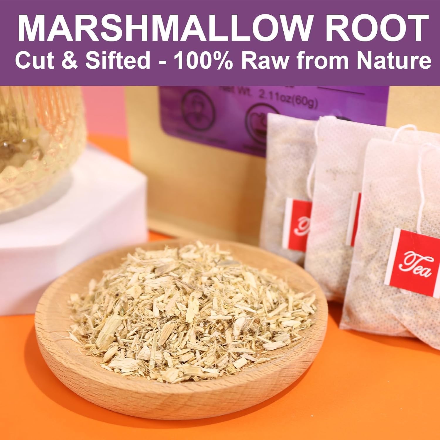 FullChea – Marshmallow Root Tea, 2g X 30 Count – Premium 30 (Pack of 1)