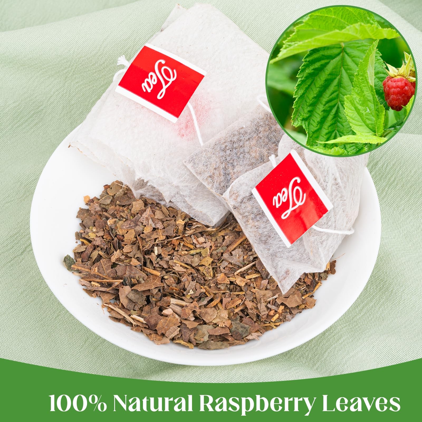 Raspberry Leaf Tea, 100% Natural & Pure Red 50 Bags/1 Pack