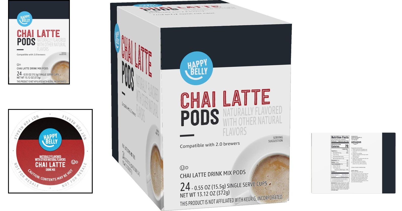 24 Count Chai Latte Tea Pods – High Caffeine & Convenient Brewing Luxury