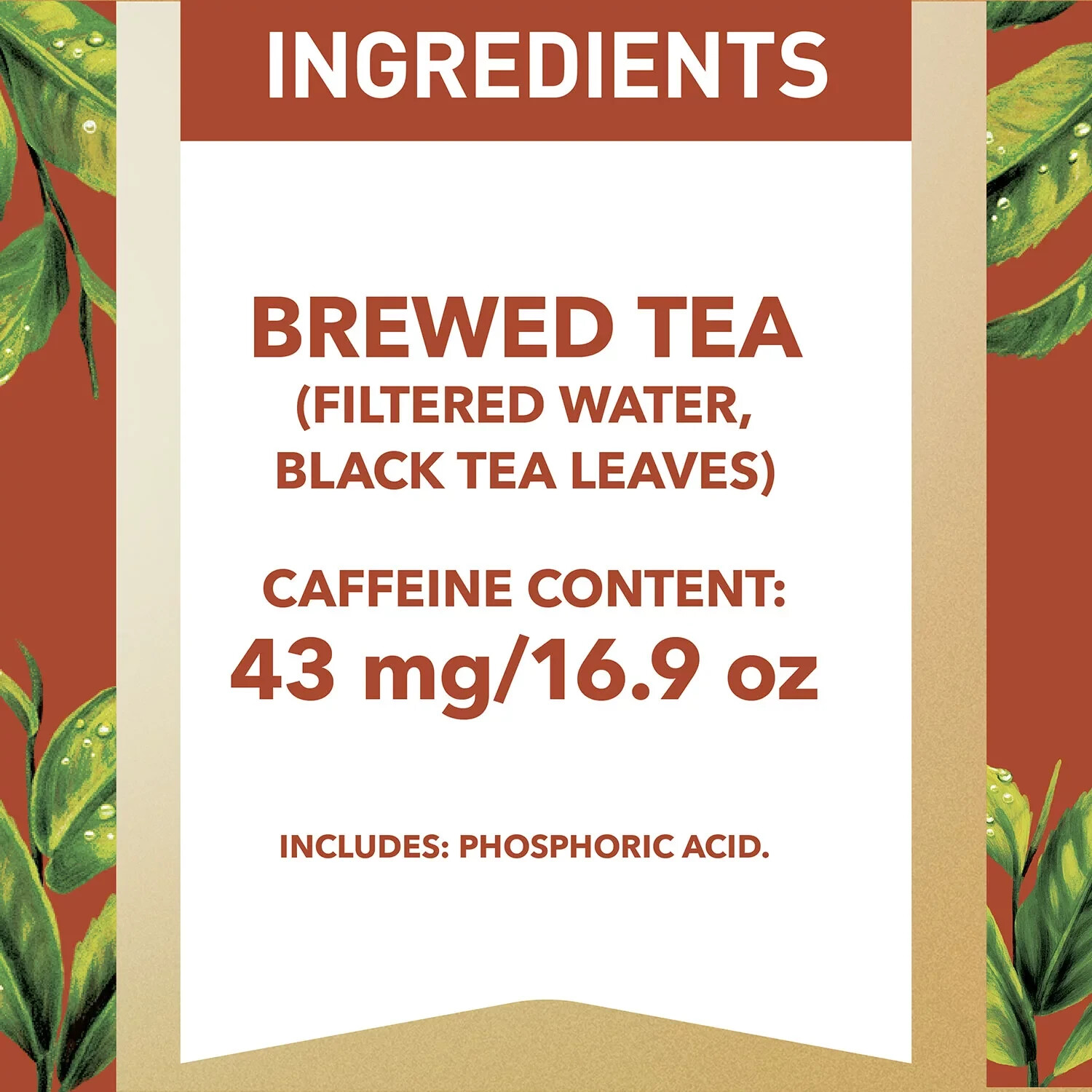 Gold Peak Unsweetened Tea 16.9oz 18-Pack – Zero Calorie Real Brewed