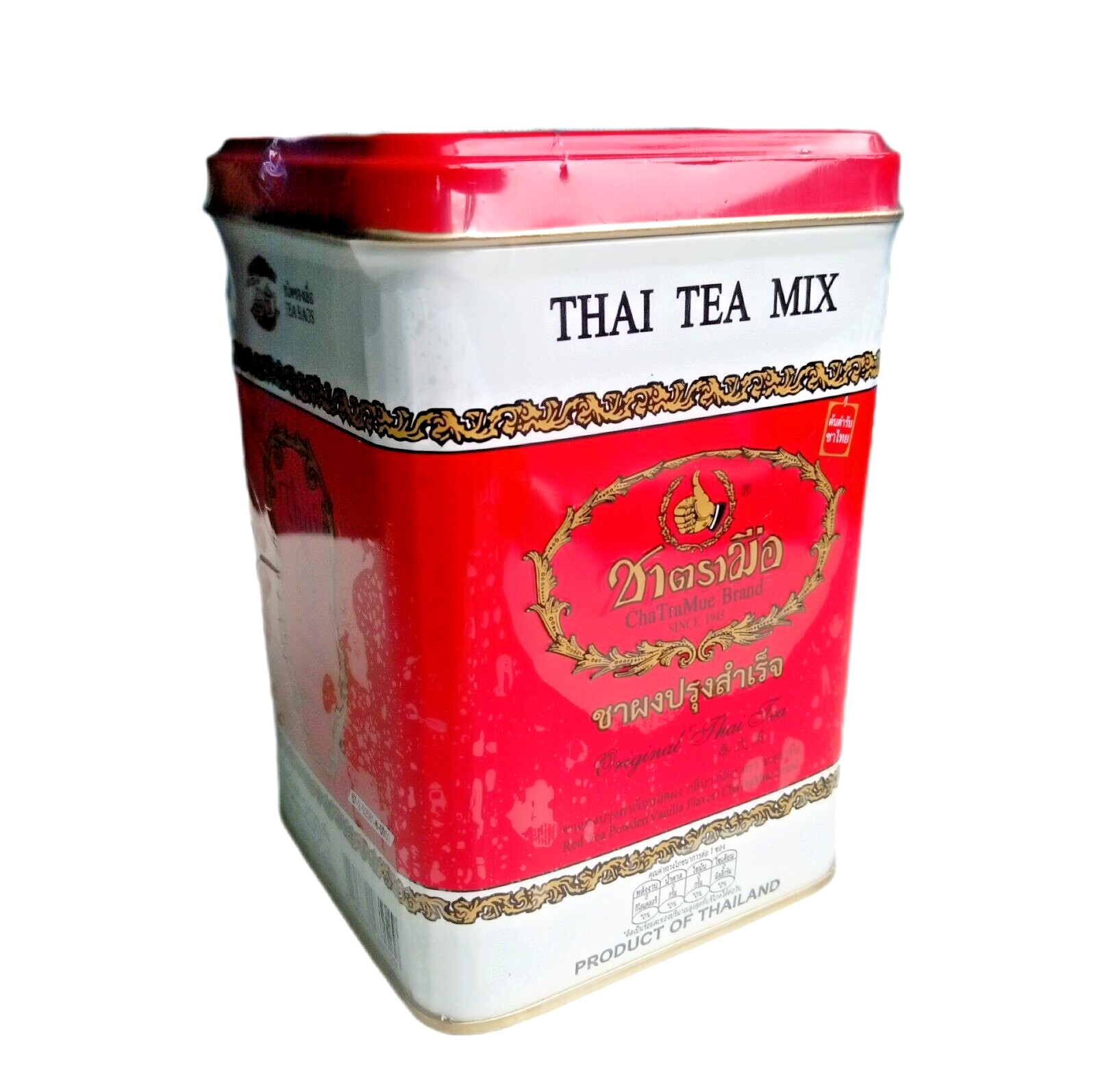 ChaTraMue Original Thai Tea – 3 Tins, 150 Tea Bags Total【US DDP】